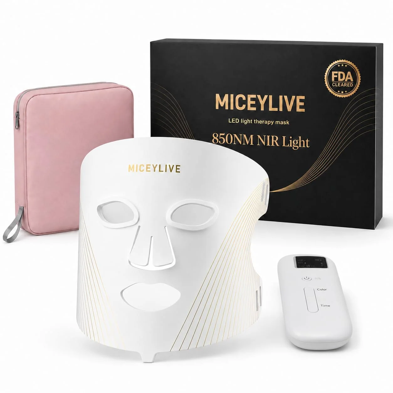 FDA-Cleared LED Face Mask — White